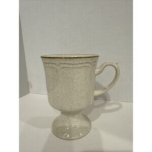 Pedestal Footed Mug Cup The Classics Hearthside Speckled Stoneware Japan Vintage